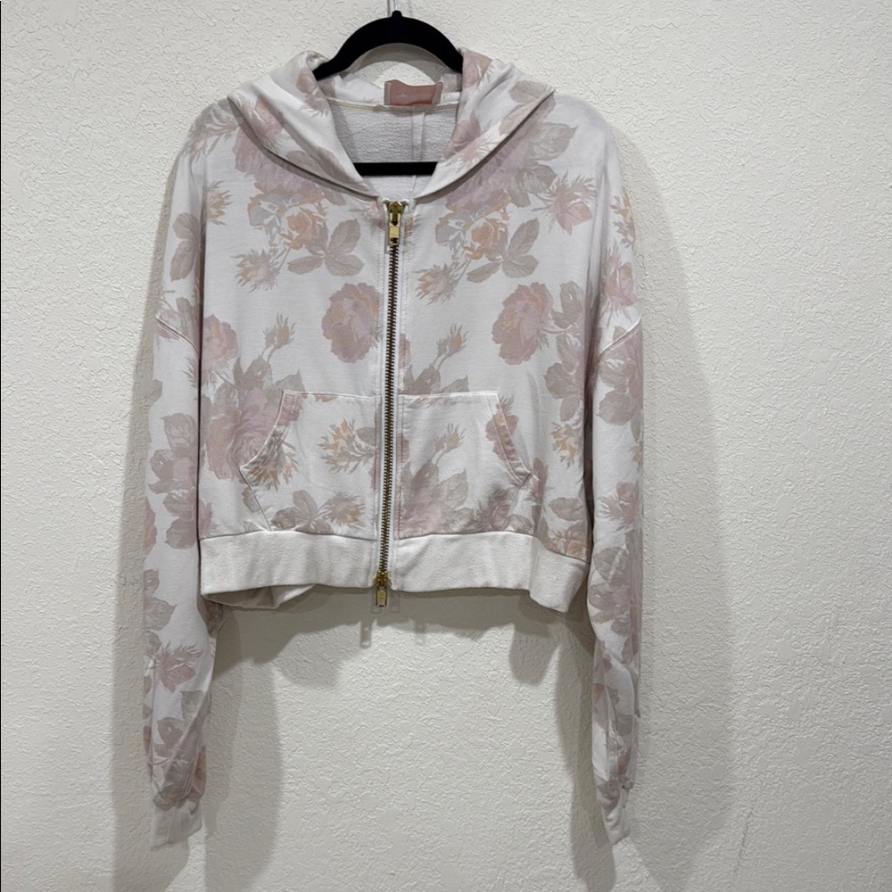 Selkie Pastel Floral Hoodie pillow zip up hoodie in Beverly
